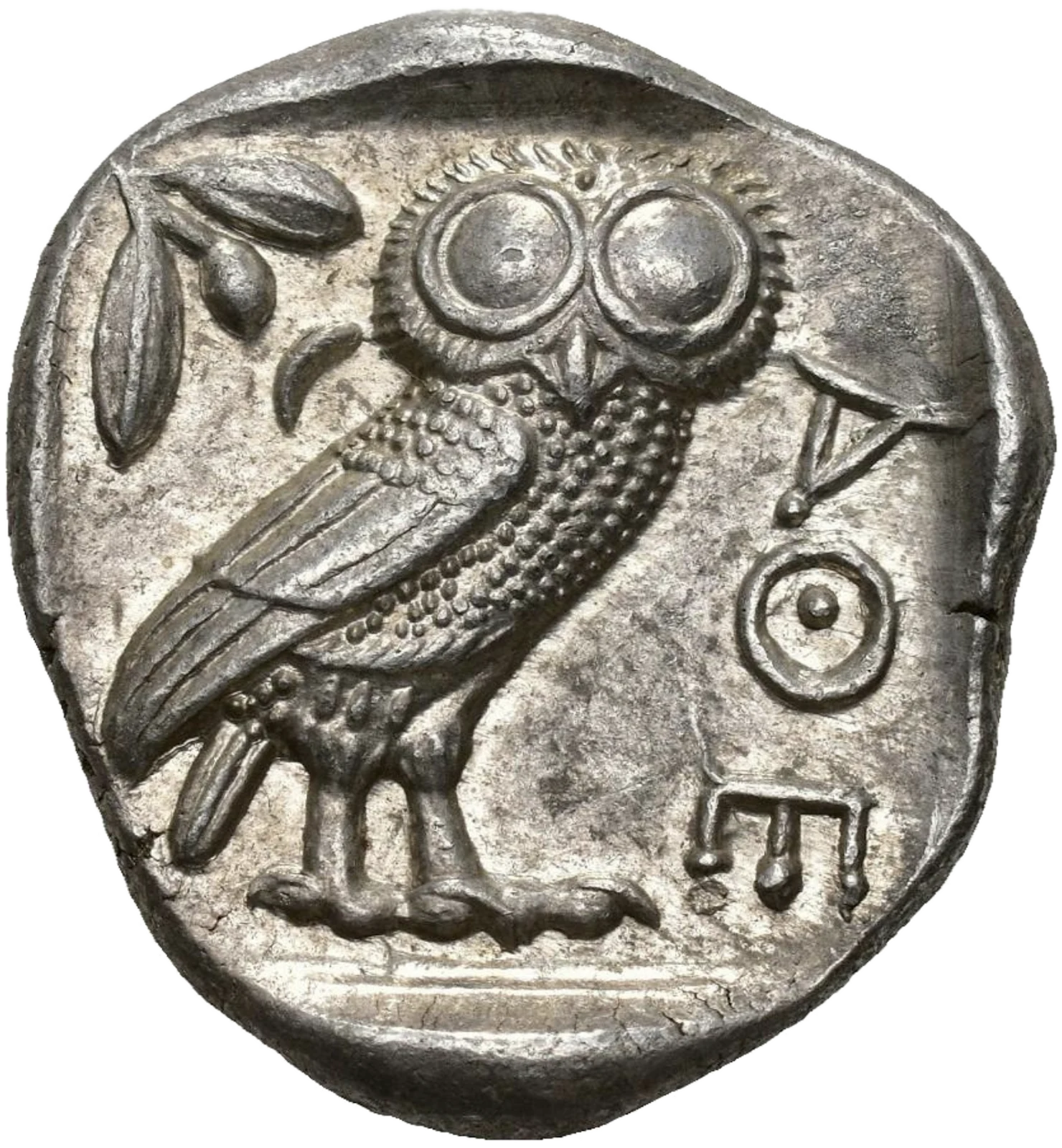 Tetradracma de Atenas con la lechuza de Atenea